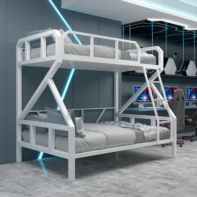 Metal Double-Decker Bunk Bed for Adults and Children - 7