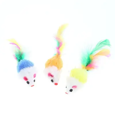 Plush Mouse Cat Toy Squeaky Artificial - 5