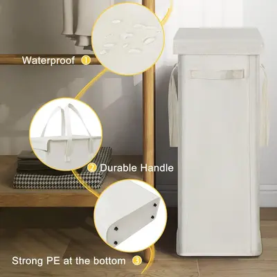 Foldable Laundry Basket, Dirty Clothes Hamper for Household and Dormitory - 8