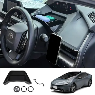 Для Toyota PRIUS 60 Series 23 года: ящик для хранения на торпеду с магнитным держателем для телефона, аксессуары для салона