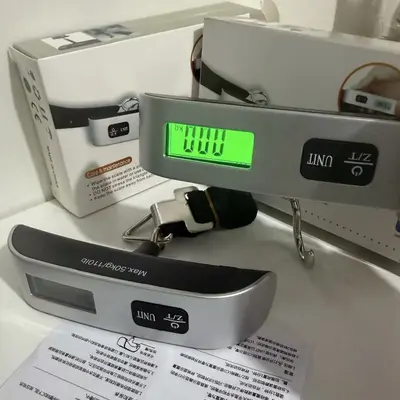 Sınır Ötesi El Tipi Tartı Askı Elektronik Tartı 50KG Taşınabilir Bagaj Tartısı Ev Kullanımı El Tipi Ağırlık Tartısı Kalın Saplı El Tipi Tartı