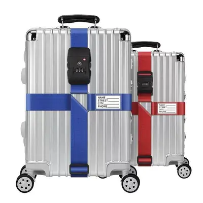 Luggage straps, cross straps, securely fastened checkered travel cases, protective straps, reinforced straps, binding cords