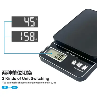 Cross-Border High-Precision Kitchen Electronic Scale Kitchen Gram Scale Food Weighing Baking Pet Food Stainless Steel Kitchen Scale