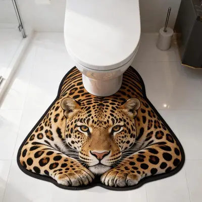 Cute Kitten Diatomite Toilet Mat, Absorbent and Quick-Drying - 10