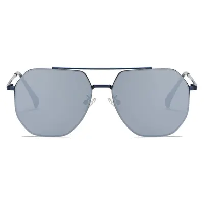 Nylon Polarized Pilot Sunglasses, Large Metal Frame, Toad Style - 4