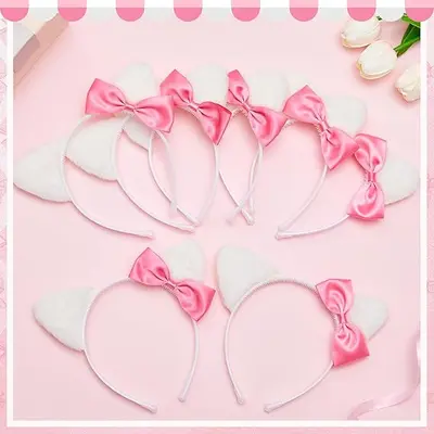 Children's Glitter Bow Cat Ear Headband for Parties and Festivals