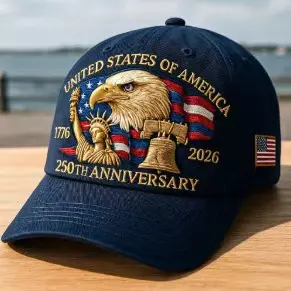 Amazon Neue Stickerei Unabhängigkeitstag Sonnenschirm Baseball-Kappe Outdoor Duck-Bill Kappe 250-Jahrestag - 3