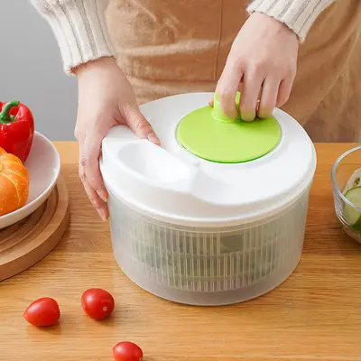 Multi-functional salad spinner, vegetable cutter, drain basket, household vegetable, fruit, cucumber, potato chopping and slicing tool - 8