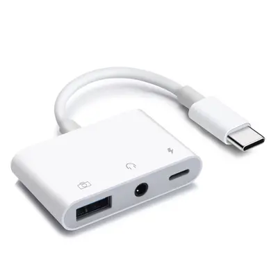 iPhone Uyumlu 3'ü 1 Arada OTG Ses Kartı Adaptörü Şarj ve Mikrofon Bağlantılı - 10
