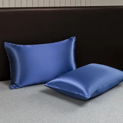 Satin-Bettlaken-Set, vierteilig, Imitations-Seide - 4