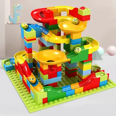 LEGO Compatible Building Blocks Ball Track Slide Set Children's Toy - 2