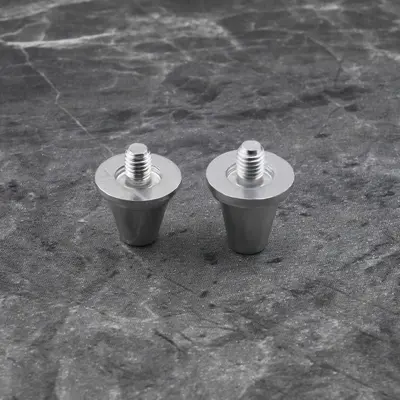 Silver Football Cleats, 11 mm and 13 mm American Football Studs