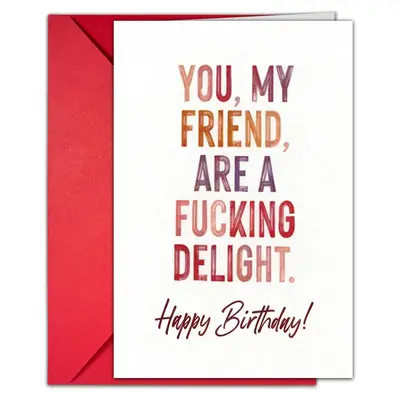 AliExpress Amazon Best-Selling Minimalist Text Birthday Greeting Card with Envelope Set, Friends Birthday Ceremony Sense Birthday Card