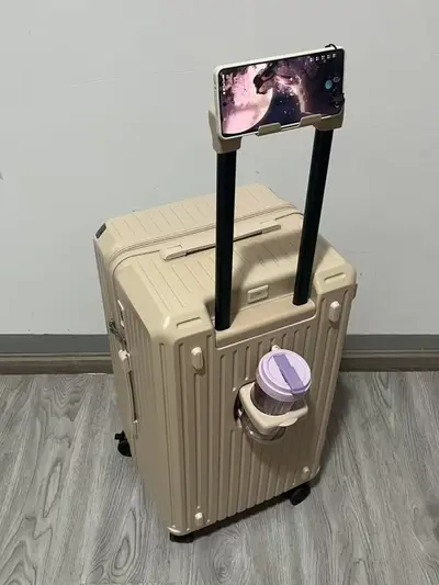 Büyük kapasiteli öğrenci valiz çantası 28 inç şifreli kilitli bagaj çantası erkekler ve kadınlar için, kabin boy valiz, deri valiz, kaynaktan toptan satış. - 3