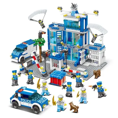 Police Car Building Blocks Set, High Difficulty, Small Pieces DIY - 6