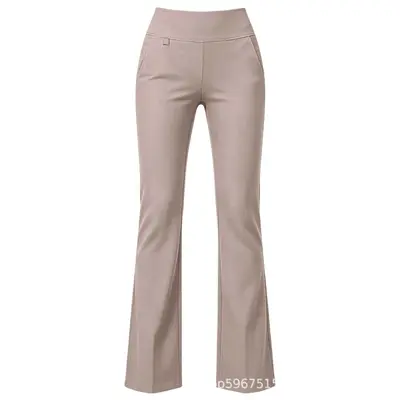 Damen-Yogahose mit hohem Bund und Taschen, elastisch, schmale Passform - 13