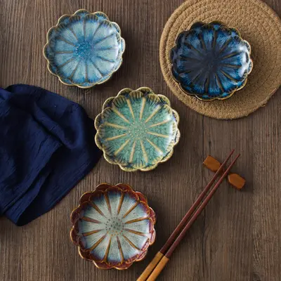 Japanese-Style Glazed Ceramic Dipping Dish