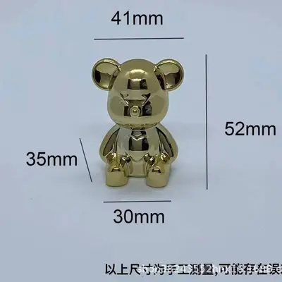 Electroplated Bear Knob, Glass Lid Handle for Milk Pot - 10
