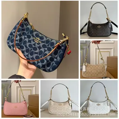 Coach Outlet 2025 Teri 25 Underarm Bag, Classic Signature Single Shoulder Handbag
