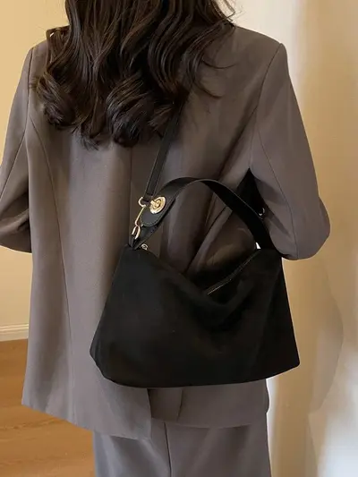Women's Shoulder Bag, Large Capacity, Simple Commuter Design - 3