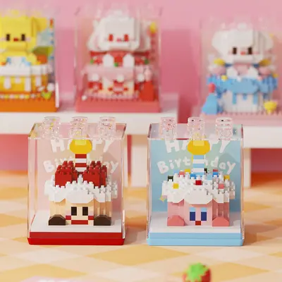Lego Uyumlu Maskot Pasta Kutusu Yapı Blokları Seti, Çocuk Eğitici Oyuncak - 5