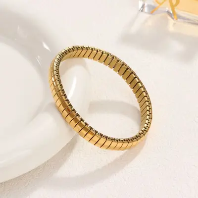 AliExpress Amazon sınır ötesi en çok satan kız çocuk bilekliği, solmayan üst düzey paslanmaz çelik elastik bileklik, popüler aksesuar. - 9