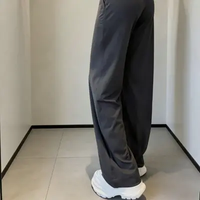 LULU原版高腰抽绳阔腿裤女士宽松显瘦长裤直筒瑜伽健身运动跑步裤