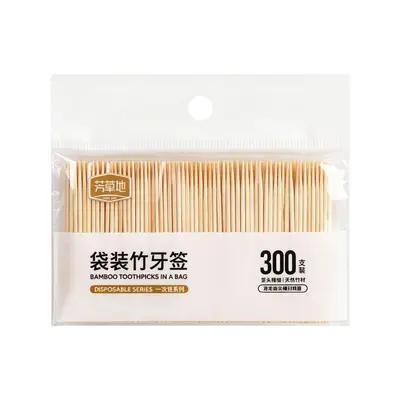 Bamboo toothpicks, ultra-thin, family pack, double-ended