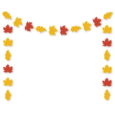 Thanksgiving Party Decoration Set with Triangle Banner and Paper Flower Balls