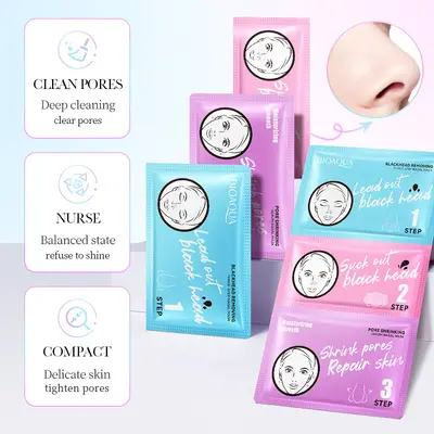 BIOAOUA Three-Step Blackhead Removal Nose Strip Set - 4