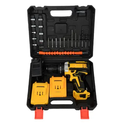 Rechargeable lithium electric drill with impact function and screwdriver set