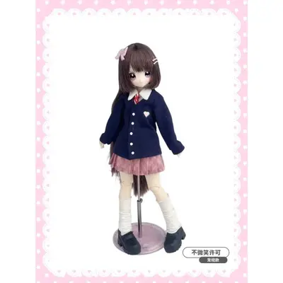 X11 Düz Kesim Kakmalı BJD Kör Kutu Bebek, 6 Eklemli, Gerçek Saçlı Figür