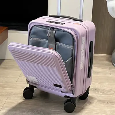 新款16寸小型儿童行李箱登机旅行箱免托运拉杆箱前开盖便携出行箱