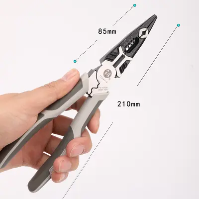 Fukuoka FO-1312B Long Nose Multi-Function Wire Stripping Plier, 8 inch