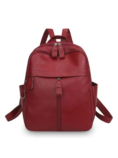 Damen-Rucksack, großes Fassungsvermögen, wasserabweisendes PU, Retro-Koreanisch