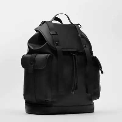 Men's Leather Backpack, Business Laptop Compartment - 2