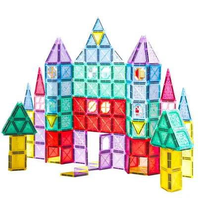 Magnetic Rods and Magnet Block Set, Early Education Toy for Children - 6