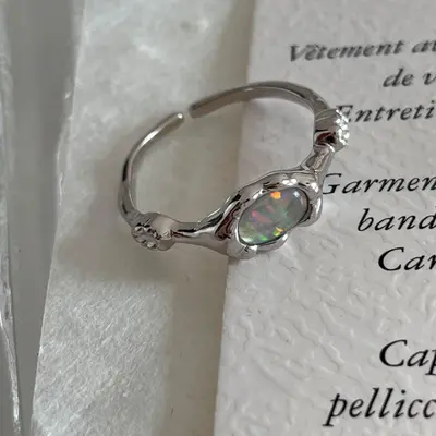 S925-Silber-Zirkon-Ring, japanischer Stil, offener Ring - 13