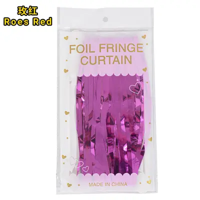 1x2 m Shiny Gold Tassel Party Backdrop Rain Curtain - 9