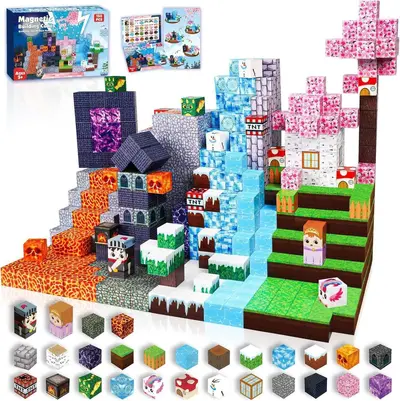 Manyetik Blok Oyuncak, DIY 3D Yapı Taşı Seti, Eğitici - 3