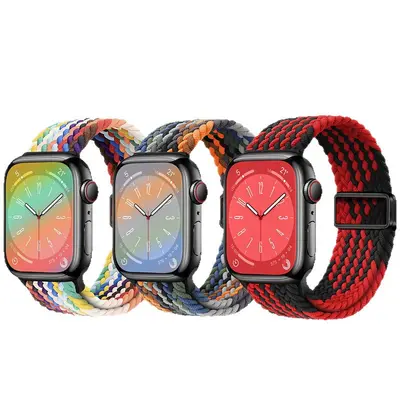 Apple Watch Naylon Örgü Kordon, Manyetik Toka, Huawei GT5 Uyumlu