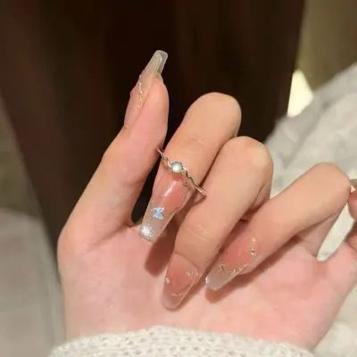 Blaugewässerter Ring, verstellbar, Damendesign - 2