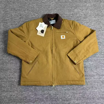 Kaha J01 Detroit-Style Thick Washed Canvas Jacket with Retro Collar - 7