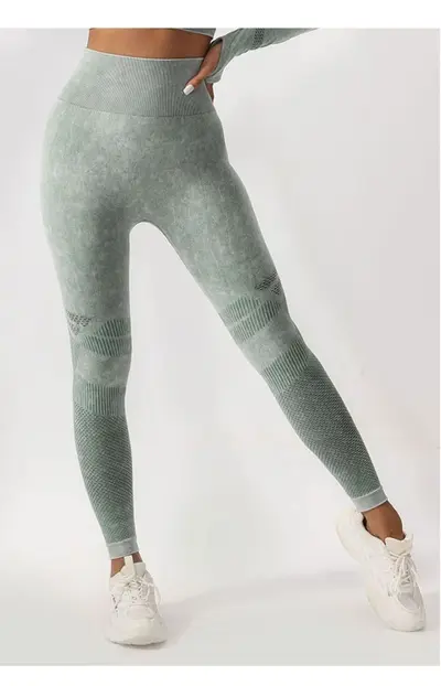 High-Waist Pfirsich-Lifting Yoga-Hose, Wasserwäsche, matt, nahtlos - 11