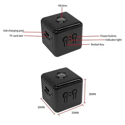 WiFi-Smart-Home-Kamera, Weitwinkel, Nachtsicht, HD - 4