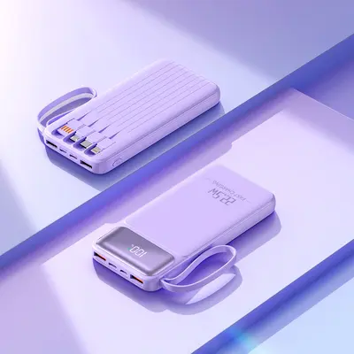 3C certified cross-border wired fast charging portable charger with customized digital display slim 10000mah mobile power bank - 10