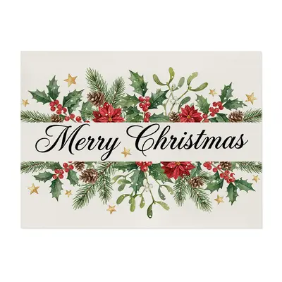 Weihnachts-Tischset mit Elch-Motiv, wasser- und ölabweisend - 7