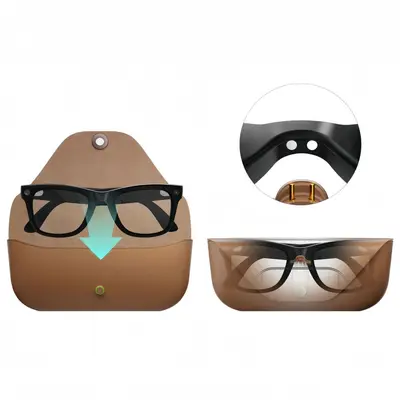 Ledertasche Ladegehäuse AI-Assistent intelligente Brille HD5ULTRA Foto Videoaufnahme 800W Echtzeit-Übersetzung WiFi