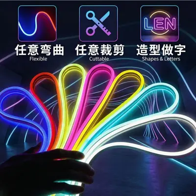 Esnek silikon ışık şeridi dış mekan su geçirmez LED ışık şeridi atmosfer ışığı reklam tabelası 24v neon ışık şeridi dekoratif ışık şeridi