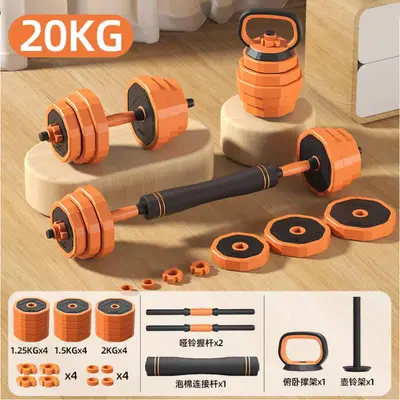 Eco-friendly dumbbell and barbell set for men's home fitness - 8